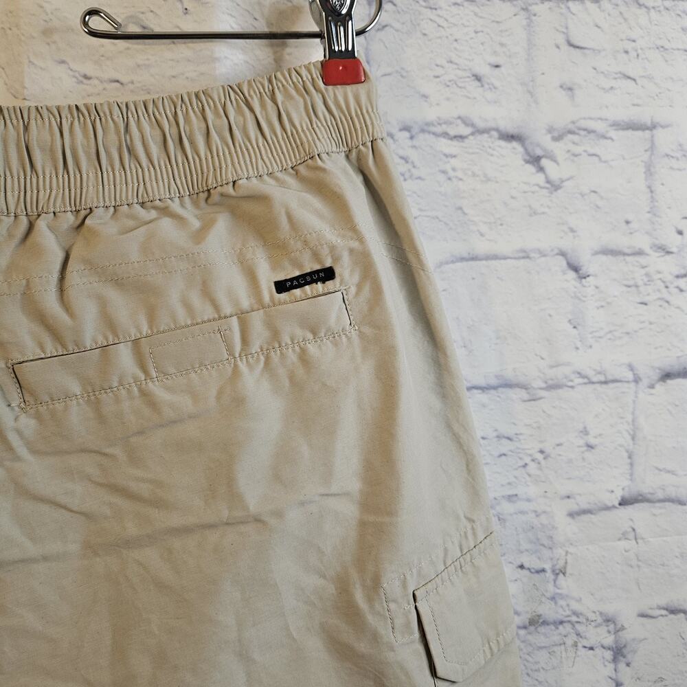 Pacsun Cargo Convertible Zip Off Pants Mens Medium Relaxed Slim draw ankle - Picture 5 of 8
